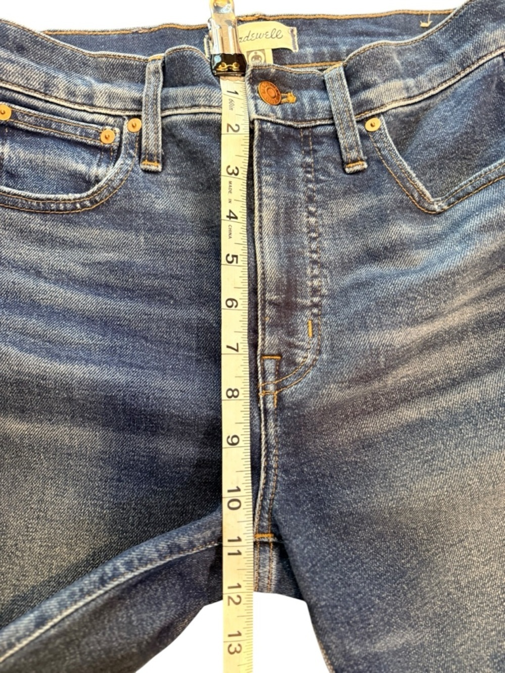 Madewell Slim Demi-Boot Jeans Size 25 Dark Wash High Rise Crop - Picture 9 of 12